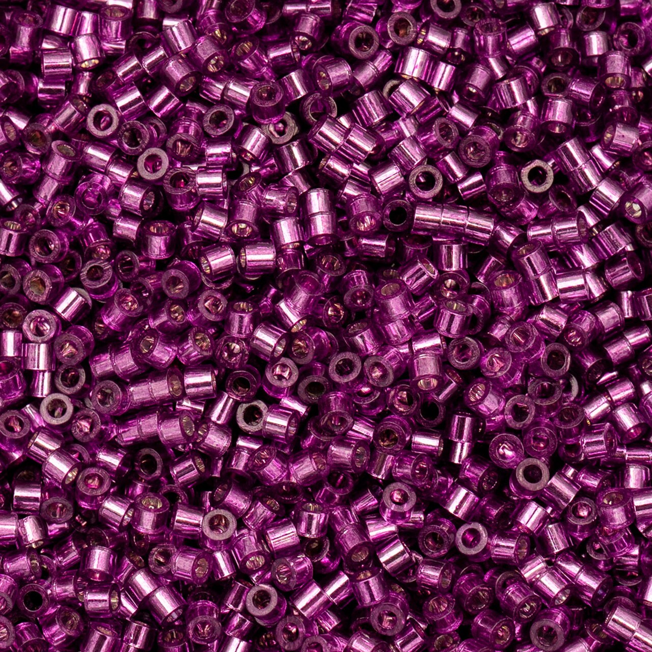John Bead Silver Lined Cylin Beads 11/0 Glass Cylindrical Seed Beads, 25g